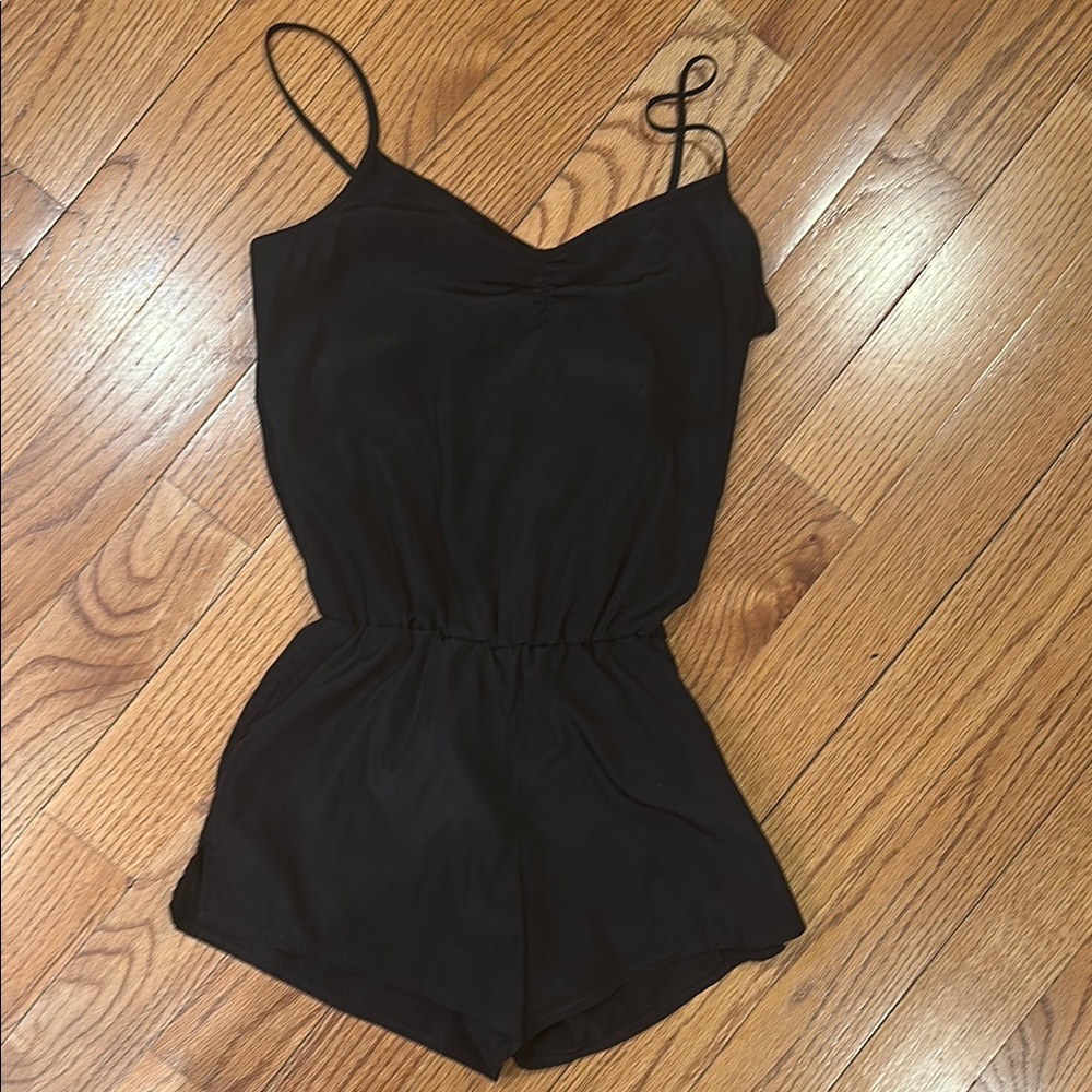 Black Spaghetti Strap Romper